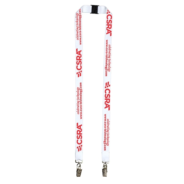 18" x 3/4" polyester lanyard with dual attachments and breakaway safety... from ASI 62660 Innovation Line