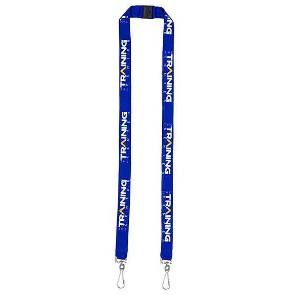 18" x 3/4" polyester lanyard with dual attachments and breakaway safety... from ASI 62660 Innovation Line