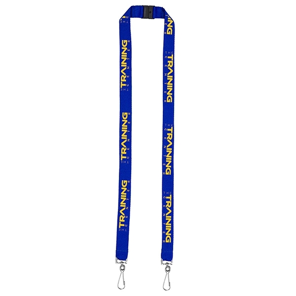 18" x 3/4" polyester lanyard with dual attachments and breakaway safety... from ASI 62660 Innovation Line