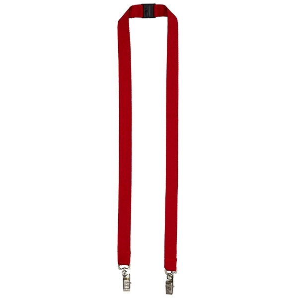 18" x 3/4" polyester lanyard with dual attachments and breakaway safety... from ASI 62660 Innovation Line