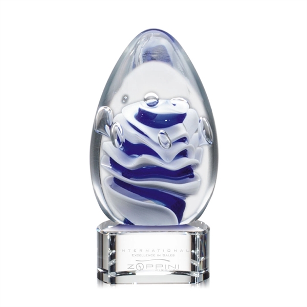 Hand blown art glass award, 4 1/2" high, on a clear,... from ASI 84592 St Regis Group / St Regis