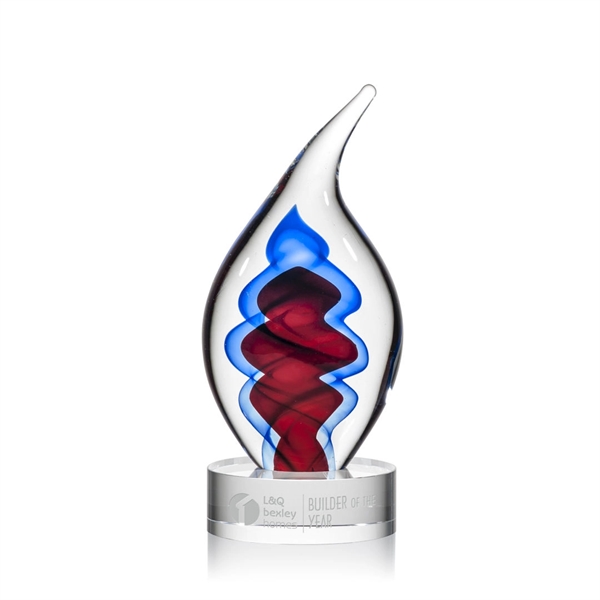 Flame shape award with a complimenting clear optical base.... from ASI 84592 St Regis Group / St Regis
