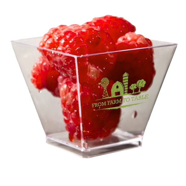 Clear 1.75 oz square tasting cup.... from ASI 88200 TK Sorg's - A Div of Arch Promo Group, LLC / PETITE