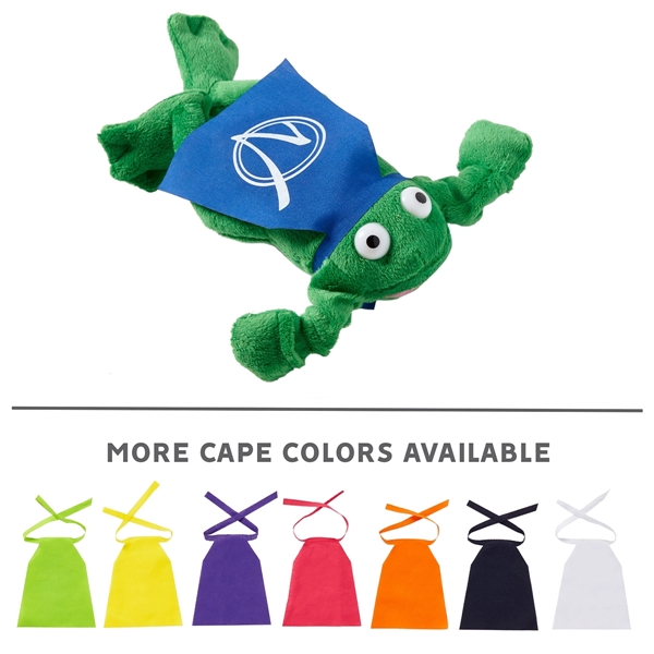 9" flying noise-making frog toy with sling shot action and cape.... from ASI 63549 Jornik Manufacturing Corp / Jornik