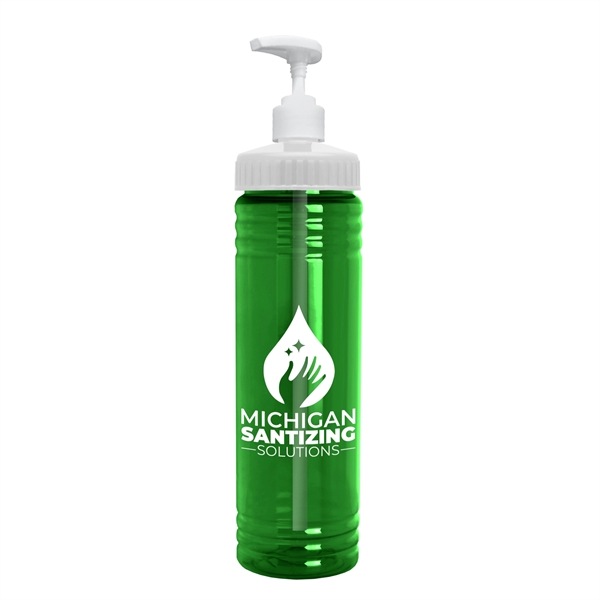 24 oz. Transparent Dispenser Bottle with Pump Lid 2CC Dispenser Is... from ASI 55990 Garyline