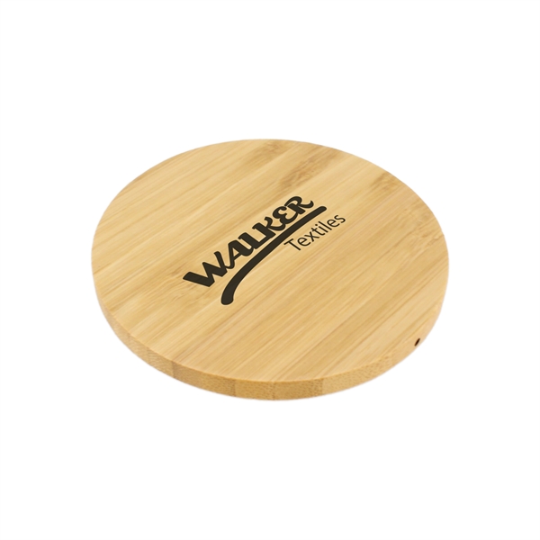 Bamboo Wireless Charger featuring 10-watt charging power.... from ASI 63776 KTI Networks Inc / KTI Promo