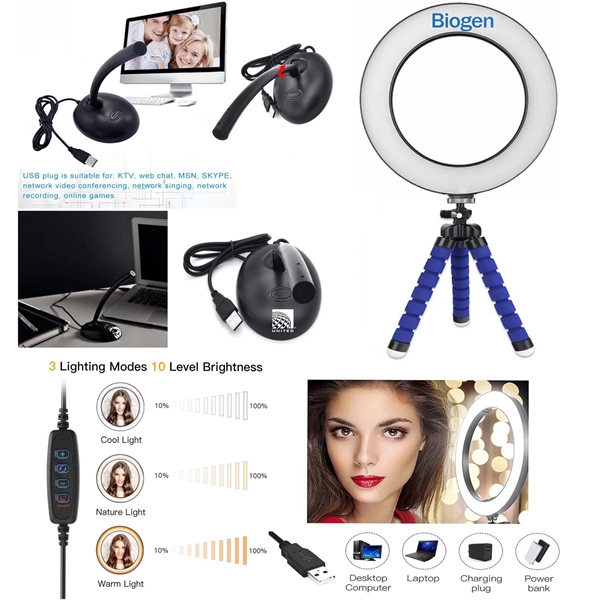 8" Led Camera Ring-light for YouTube Video/Photography.... from ASI 79909 Promotek