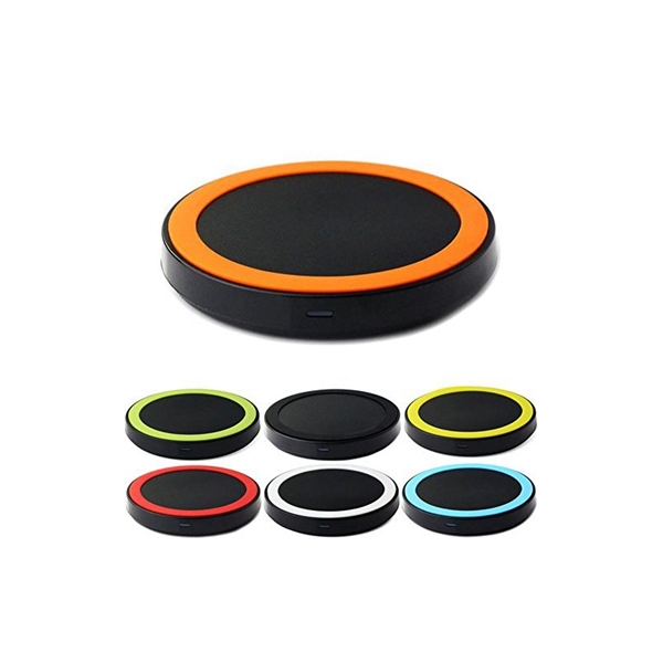 Round Qi-enable 10W wireless charging pad with MicroUSB cable.... from ASI 37218 Athena Promo (tm)