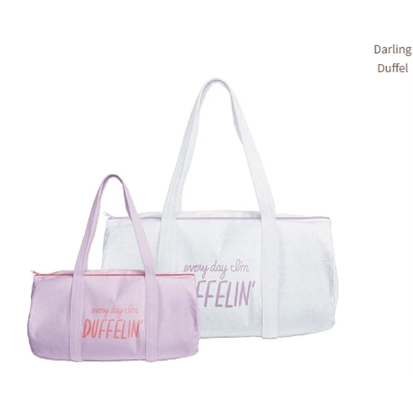 A canvas, barrel body Darling Duffel. With over twenty zipper color... from ASI 74710 Numo