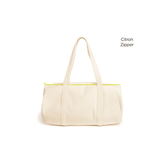 A canvas, barrel body Darling Duffel. With over twenty zipper color... from ASI 74710 Numo