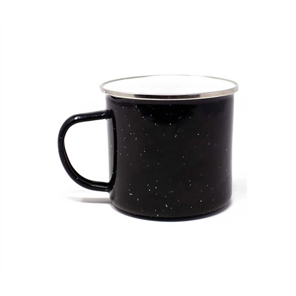 Rustic 17 oz. enamel steel mug, perfect for custom imprinting, outdoor... from ASI 72657 Active Life Promo / Apres Ski