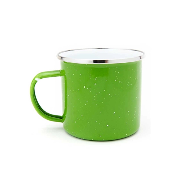 Rustic 17 oz. enamel steel mug, perfect for custom imprinting, outdoor... from ASI 72657 Active Life Promo / Apres Ski