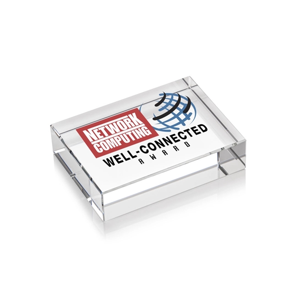 The Abbott Optical VividPrint™ Paperweight features a 1" thick 3" x... from ASI 84592 St Regis Group / St Regis