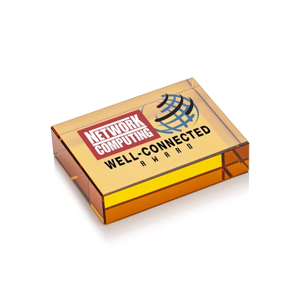 The Abbott Optical VividPrint™ Paperweight features a 1" thick 3" x... from ASI 84592 St Regis Group / St Regis