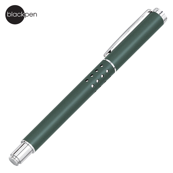 Cap-off gel ink brass pen. matte finish, chrome points.... from ASI 62820 International Merch Concepts / IMC