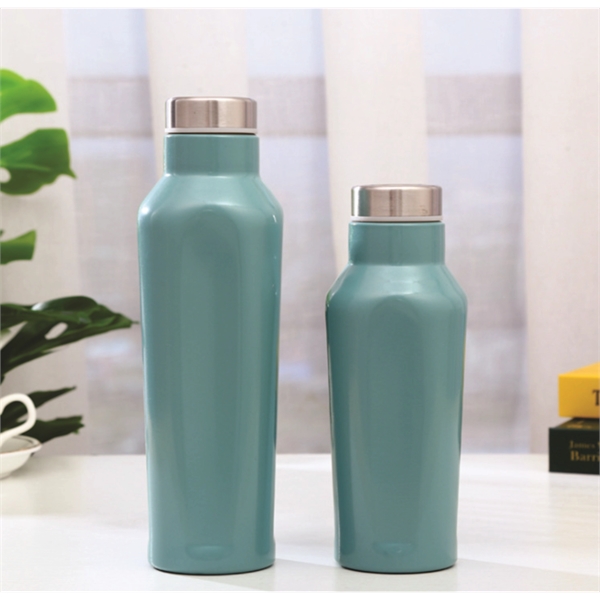 Stainless steel water bottle with double wall, vacuum insulation, polygon shape,... from ASI 72657 Active Life Promo / Active Life Promo