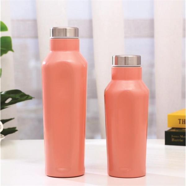 Stainless steel water bottle with double wall, vacuum insulation, polygon shape,... from ASI 72657 Active Life Promo / Active Life Promo