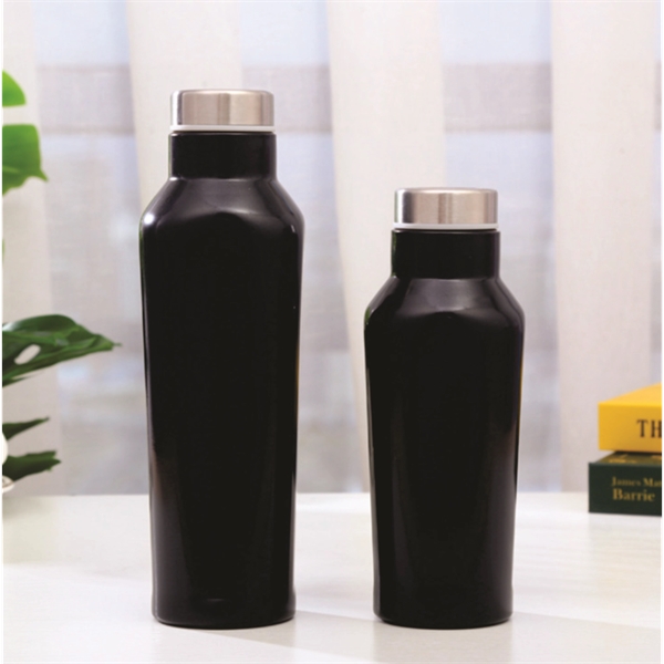 Stainless steel water bottle with double wall, vacuum insulation, polygon shape,... from ASI 72657 Active Life Promo / Active Life Promo