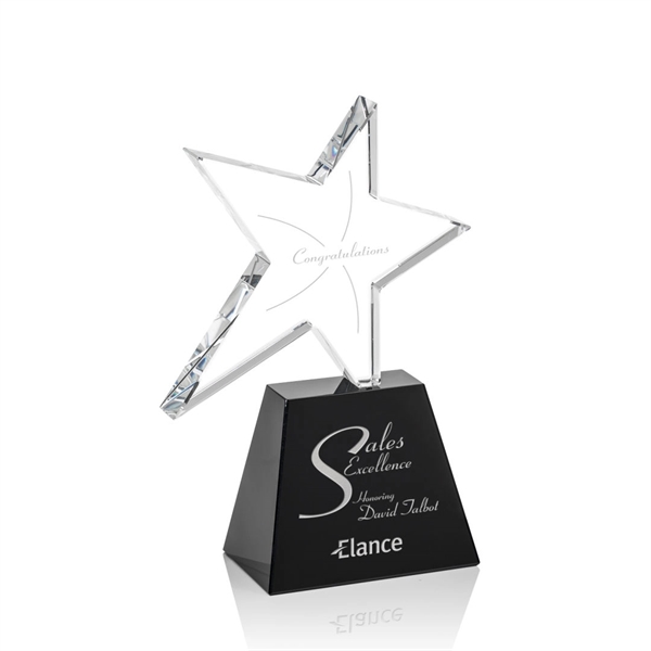 Optical crystal water-jet cut star award mounted on an optical base.... from ASI 84592 St Regis Group / St Regis