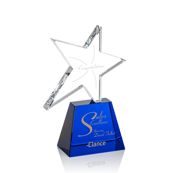 Optical crystal water-jet cut star award mounted on an optical base.... from ASI 84592 St Regis Group / St Regis