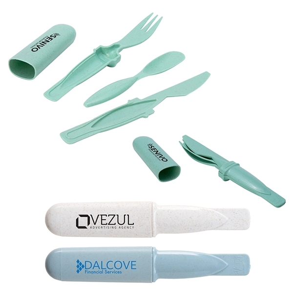 Arroyo II Bamboo Fiber Cutlery Set... from ASI 67866 Logomark/Valumark