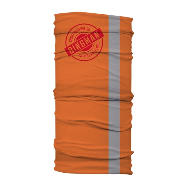 Full Color Custom Bontsu Multifunctional Headwear with Reflective Stripe measures 9.85"... from ASI 72657 Active Life Promo / Active Life Promo