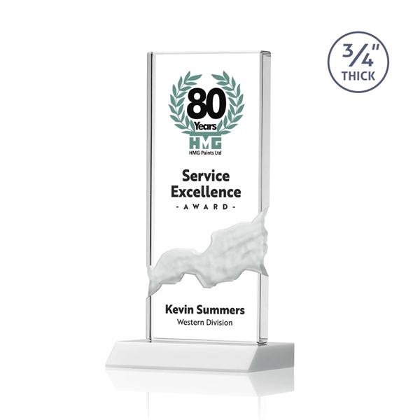 The Poole Award features a Starfire Crystal mounted on a White... from ASI 84592 St Regis Group / St Regis