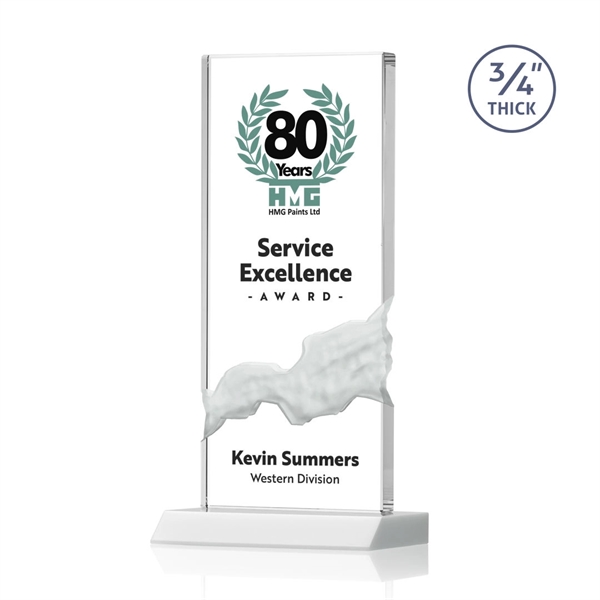 The Poole Award features a Starfire Crystal mounted on a White... from ASI 84592 St Regis Group / St Regis