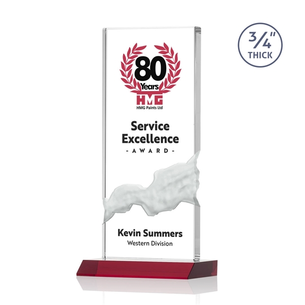 The Poole Award features a Starfire Crystal mounted on a Red... from ASI 84592 St Regis Group / St Regis