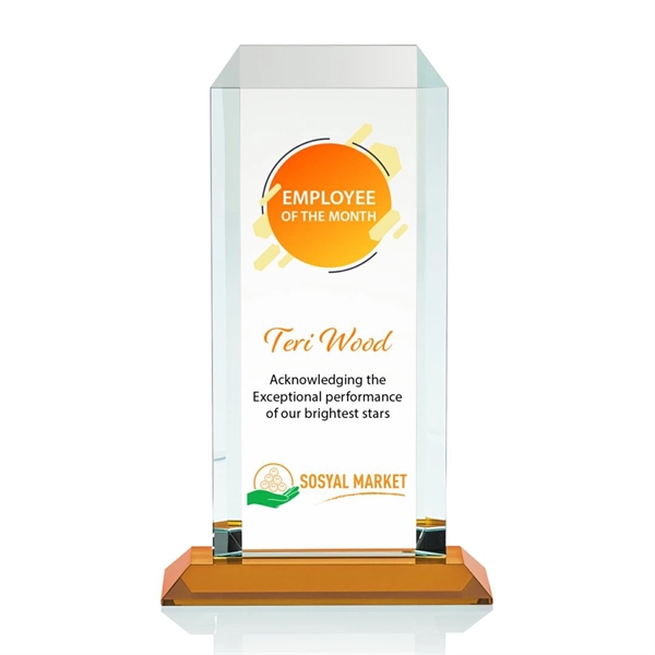 Our Full Color VividPrint Dalton features thick beveled Starfire crystal mounted... from ASI 84592 St Regis Group / St Regis