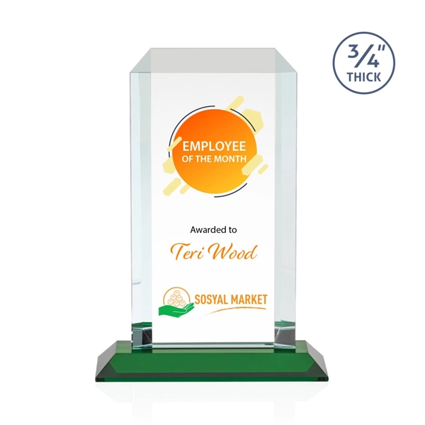 Our Full Color VividPrint Dalton features thick beveled Starfire crystal mounted... from ASI 84592 St Regis Group / St Regis