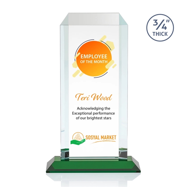 Our Full Color VividPrint Dalton features thick beveled Starfire crystal mounted... from ASI 84592 St Regis Group / St Regis