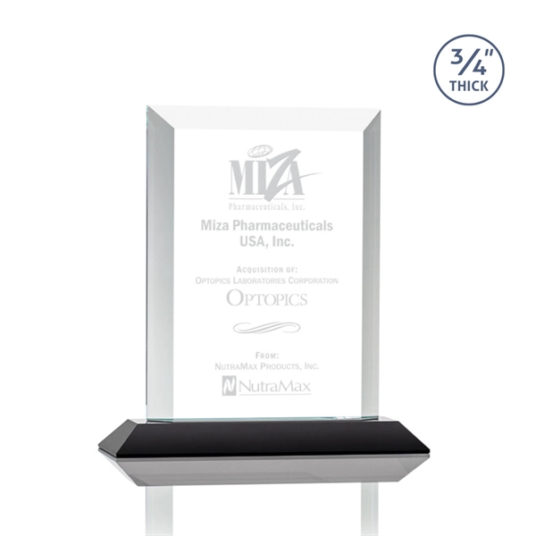 Stunning rectangle award with thick bevels and an exquisite Ebony base.... from ASI 84592 St Regis Group / St Regis