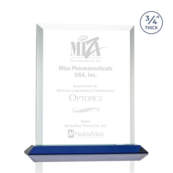 Stunning rectangle award with thick bevels and an exquisite Sapphire base.... from ASI 84592 St Regis Group / St Regis