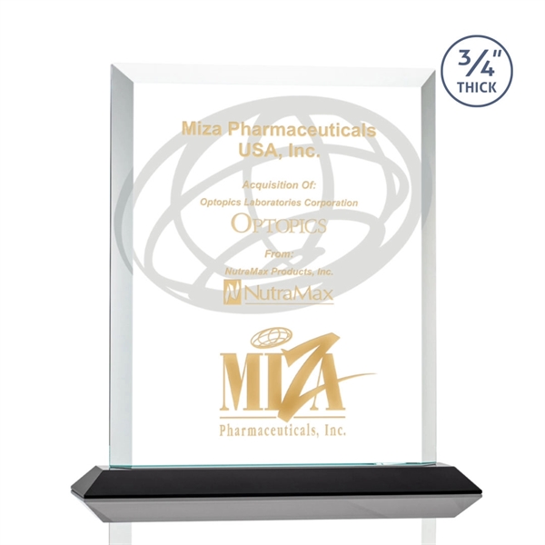 Stunning rectangle award with thick bevels and an exquisite Ebony base.... from ASI 84592 St Regis Group / St Regis