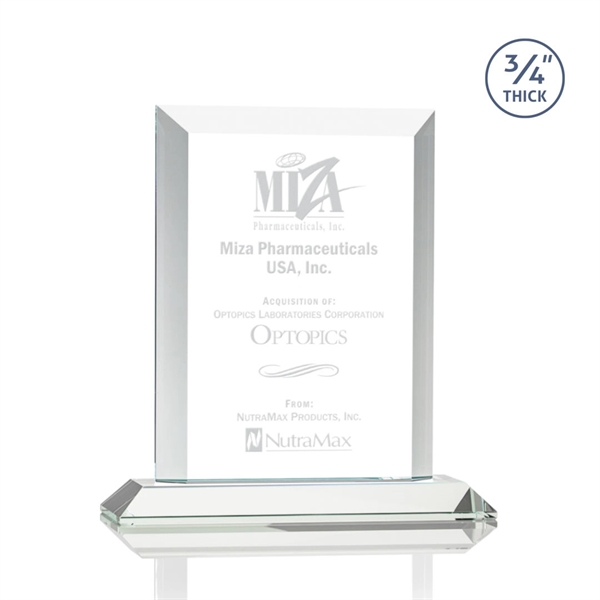 Stunning rectangle award with thick bevels and an exquisite Starfire base.... from ASI 84592 St Regis Group / St Regis