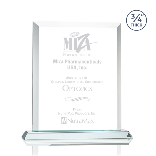 Stunning rectangle award with thick bevels and an exquisite Starfire base.... from ASI 84592 St Regis Group / St Regis