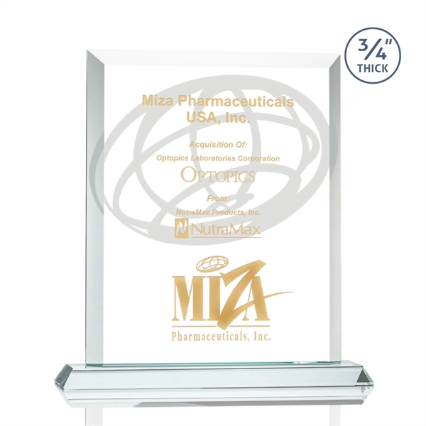 Stunning rectangle award with thick bevels and an exquisite Starfire base.... from ASI 84592 St Regis Group / St Regis