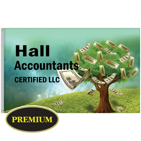 5' x 8' Digitally Printed Outdoor Knitted Polyester Single Reverse Flag... from ASI 80228 Quinn