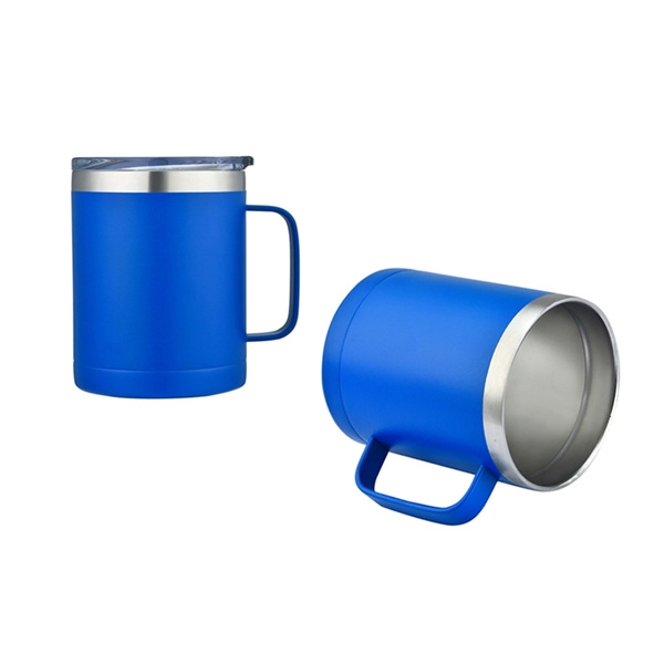 14 ounce stainless steel camping style mug with lid with free... from ASI 37218 Athena Promo (tm)