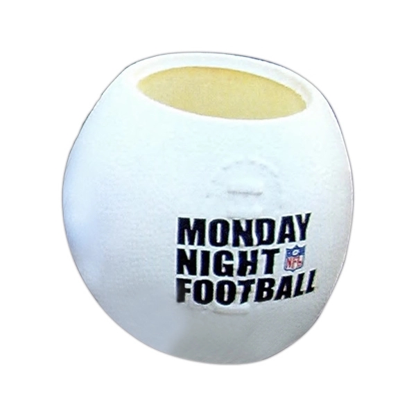 Foam beverage can cooler and pen/pencil holder in sports ball shape... from ASI 68207 MAC Specialties Ltd / Sport Products