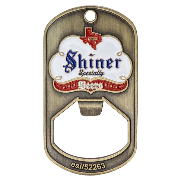 2.5" die cast metal bottle opener with enamel colors and optional... from ASI 52263 EMT / EMT EASY