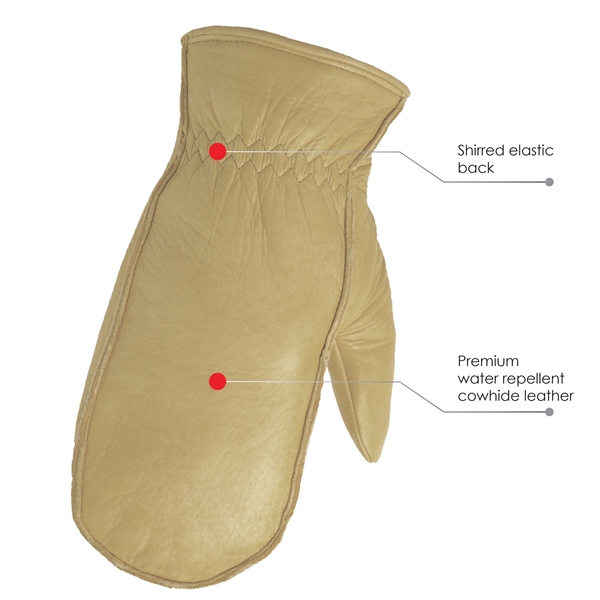 Premium cowhide leather mittens... from ASI 62192 Illinois Glove Co / Honest Abe®