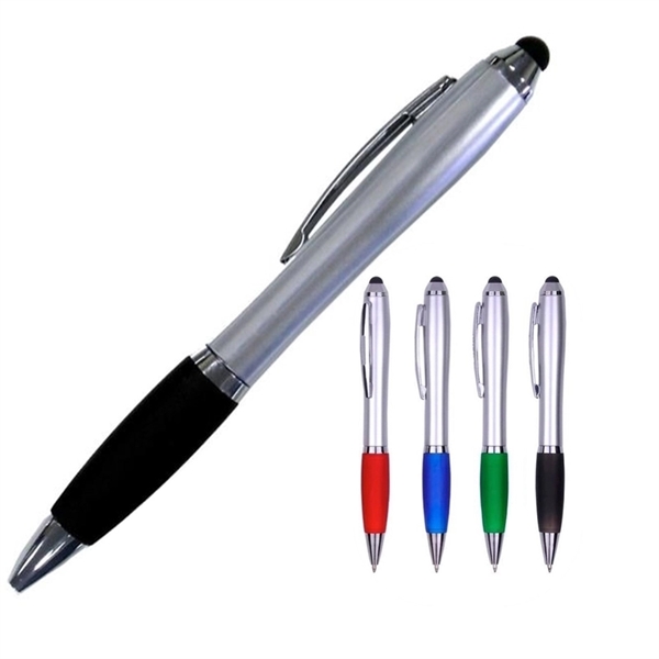 5.38" x 0.63" twist-action plastic ballpoint stylus pen with stylus point.... from ASI 37218 Athena Promo (tm)