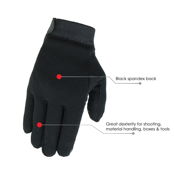 Super Grip mechanics gloves, black synthetic suede palm with silicone grip,... from ASI 62192 Illinois Glove Co / Honest Abe®