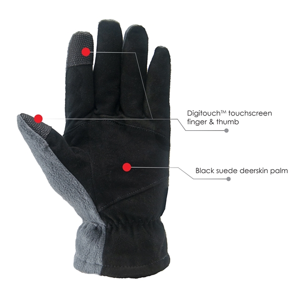 Winter lined gloves, touchscreen, Thinsulate lining.... from ASI 62192 Illinois Glove Co / Honest Abe®