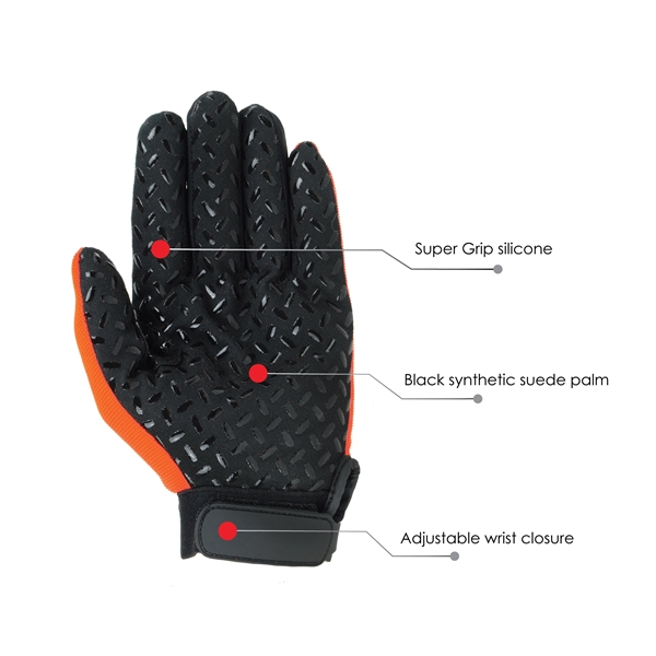 Super Grip mechanics gloves, black synthetic suede palm with silicone grip,... from ASI 62192 Illinois Glove Co / Honest Abe®