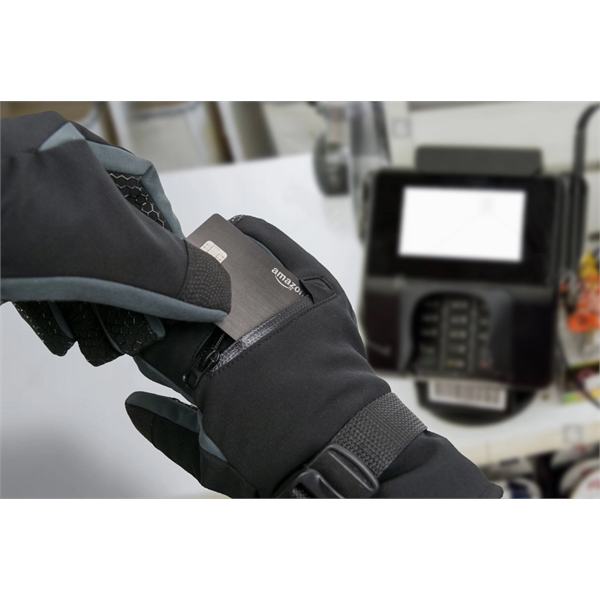 Touchscreen ski gloves with zipper pockets.... from ASI 62192 Illinois Glove Co / Honest Abe®