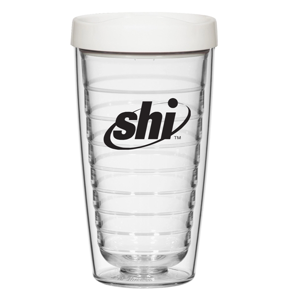 16 Oz. Hydro Double Wall Tumbler With Lid. Double Wall Construction... from ASI 61125 Hit Promotional Products / Hit®