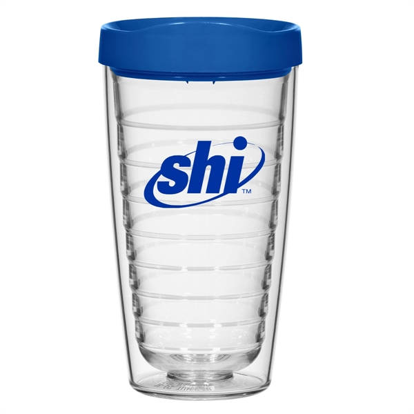 16 Oz. Hydro Double Wall Tumbler With Lid. Double Wall Construction... from ASI 61125 Hit Promotional Products / Hit®